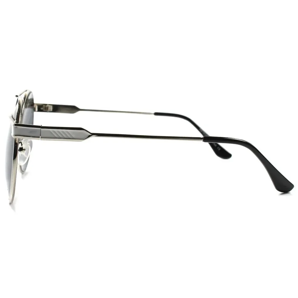 Celebrity Fashion Stylish Silver Sexy Womens Designer Inspired Round Sunglasses